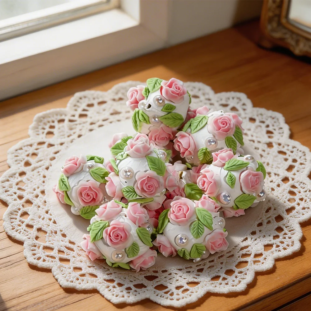 

Распродажа: 40 шт. 20-миллиметровых квадратных бусин из полимерной глины ручной работы с цветочным дизайном для создания уникальных украшений своими руками