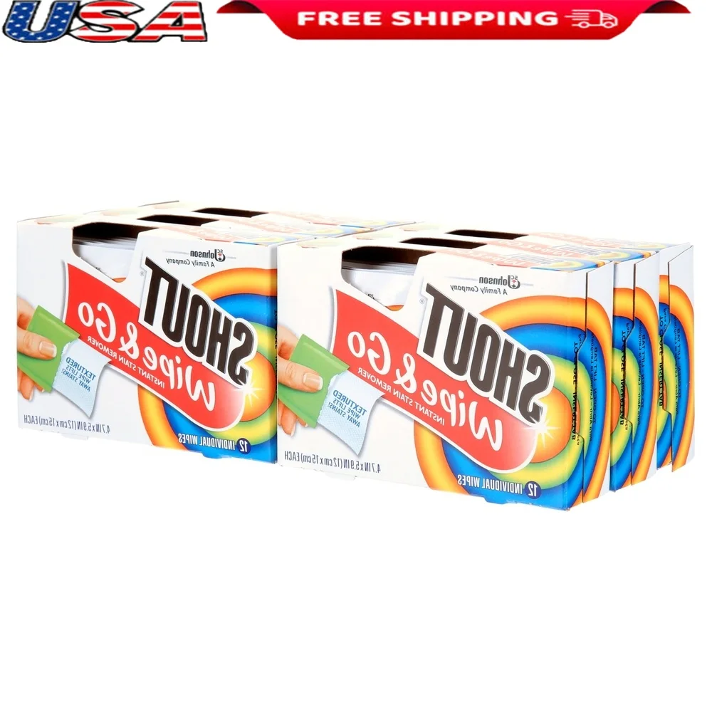 

Портативные салфетки для мгновенного удаления пятен, 12 шт. в упаковке из 6 двухсторонних салфеток, прочные на пятнах, безопасные для всех тканей, чистка нескольких поверхностей