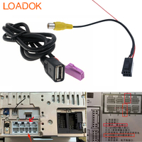 4 6 Pin Car Radio USB DVD Navigation RCA Cable Rear View Camera Reversing Video Input Adapter Plug For Caska KOGND D106 D116 HBS