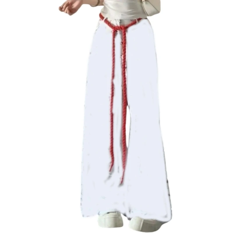 Vibrant Waist Rope Trendy Braided Design Gender Neutral Styling Sash Y166