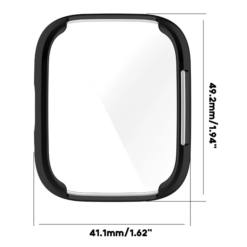 Screen Protector Cover for Xiaomi Redmi Watch 3 Active/ Watch 3 Lite Protective Case Shock Frame Full Coverage Bumper