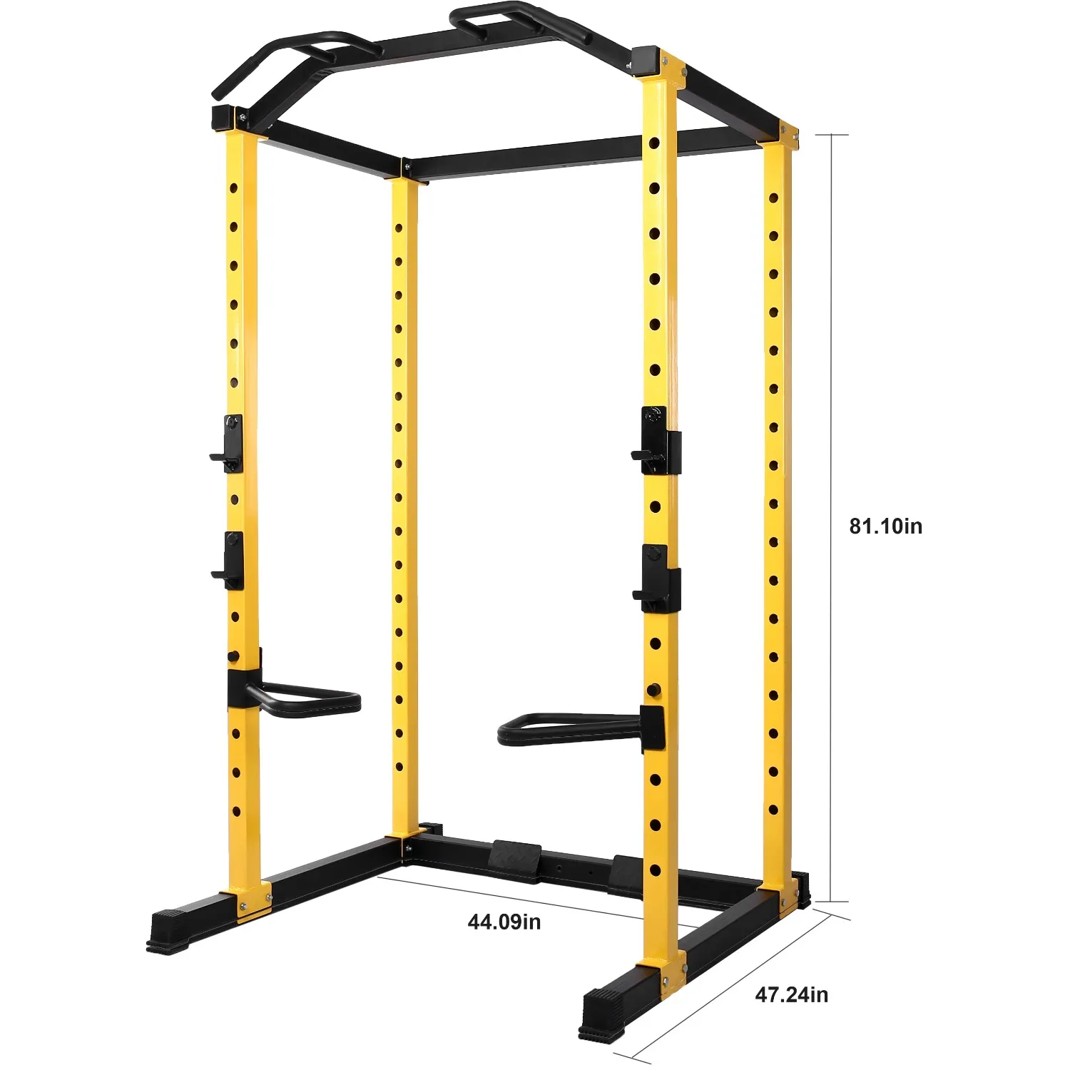 1000lb Capacity Multi-Function Adjustable Power Cage Power Rack w/ Optional Lat Pull-down and Cable Crossover, Power Cage Only