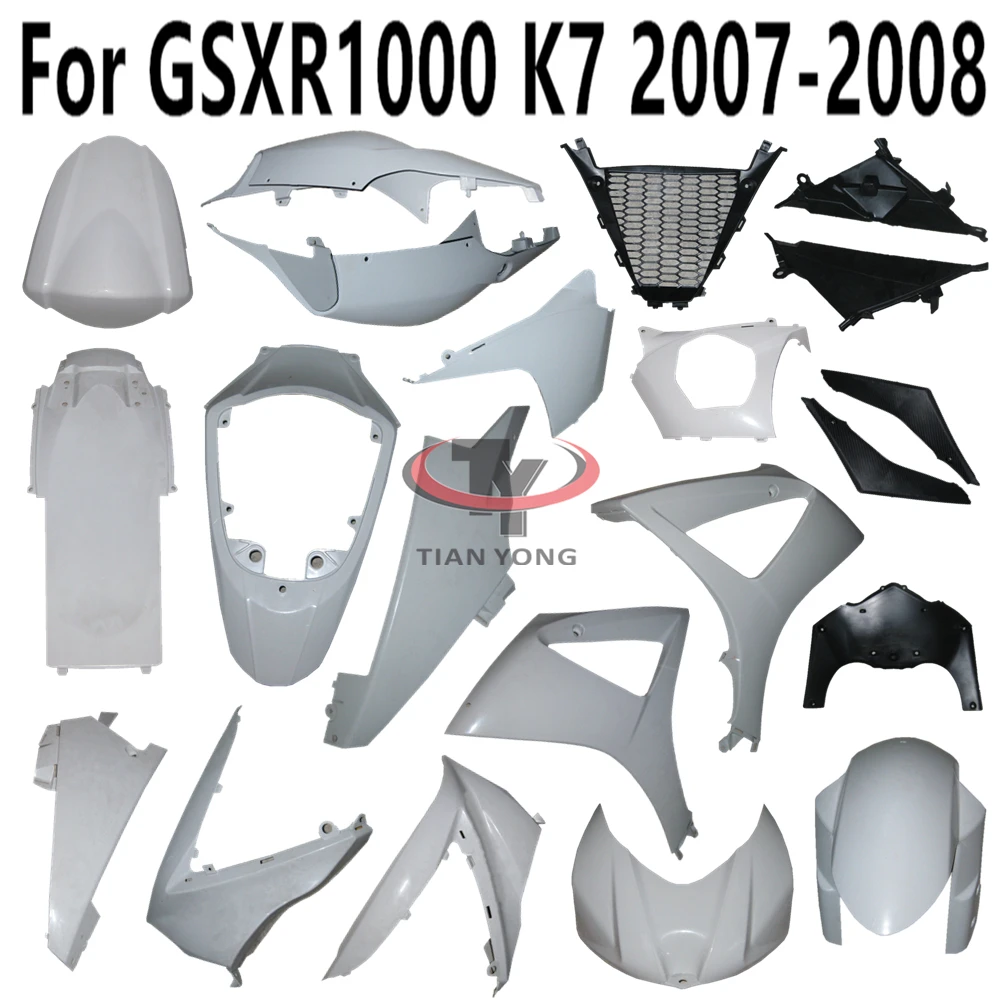 Bodywork Components Pack left right Injection Motorcycle For GSXR1000 GSX GSXR 1000 2007-2008 K7 Unpainted Fairing