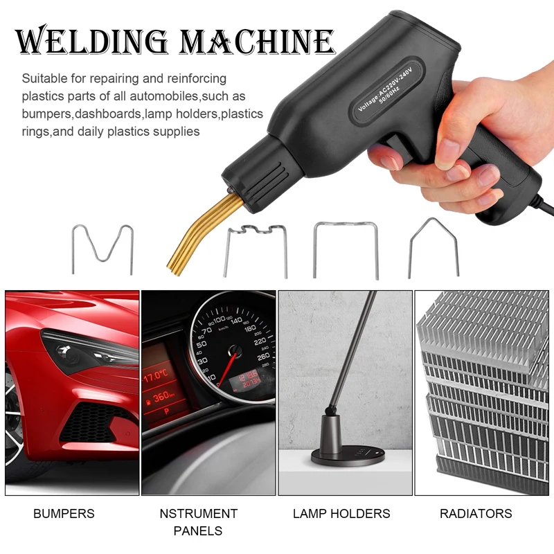 50W Portable Plastics Welders Garage Tools Hot Staplers Machine PVC Repairing Machine Car Bumper Repair