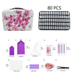Diamond Art Painting Dot Drill Tool Accessories Cross Stitch Kit 5d Bead Organizing Box 60 Plastic Bottle Storage Bag