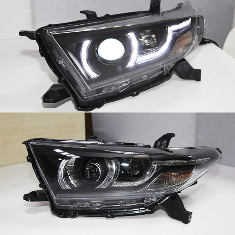 LED Head Lamp Carlight For Toyota Highlander Kluger 2012 To 2013 Year Front Assembly