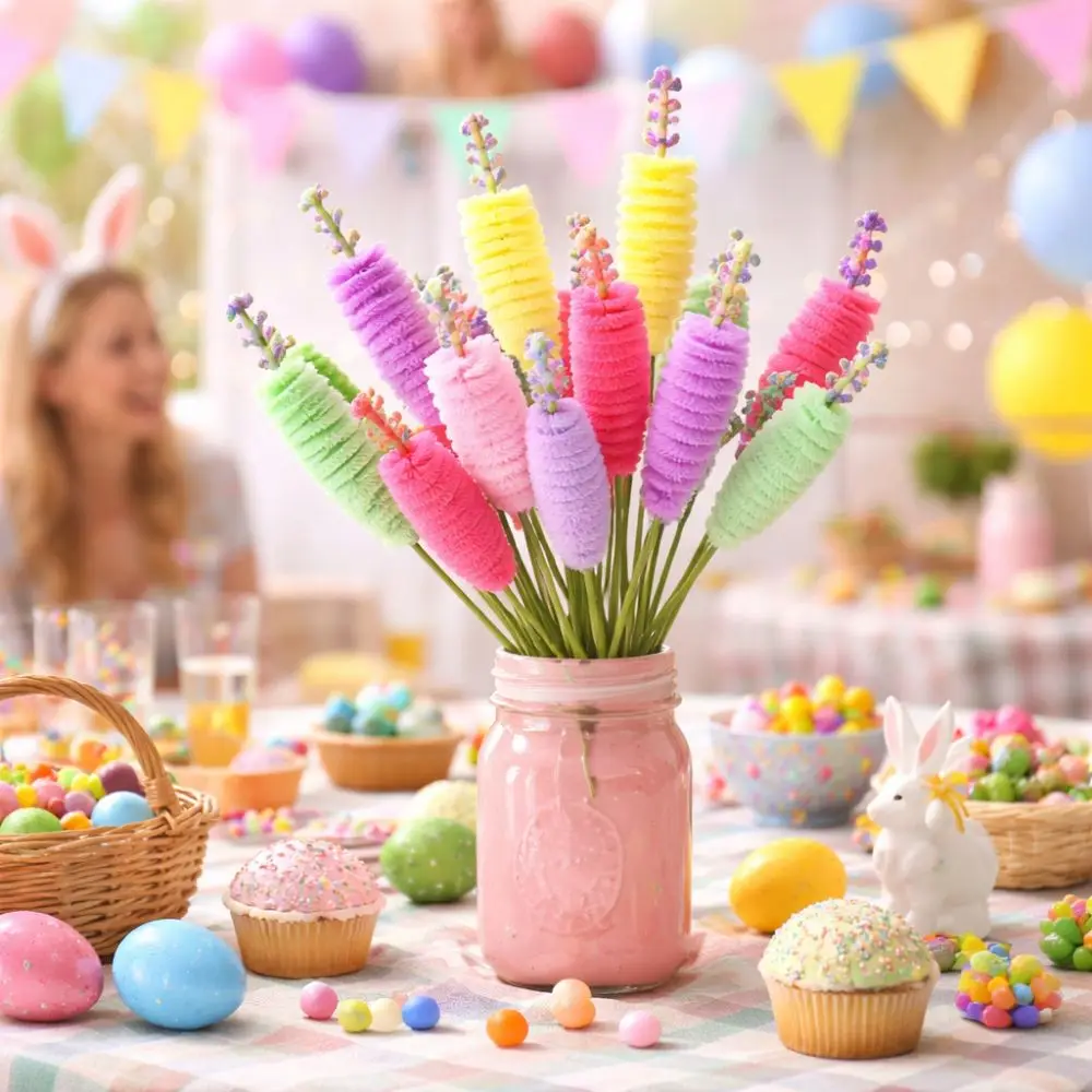 

Colorful Easter Foam Radish Branch Easter Theme Ornament Artificial Foam Flower Exquisite Handicraft Realistic Carrot Sprigs