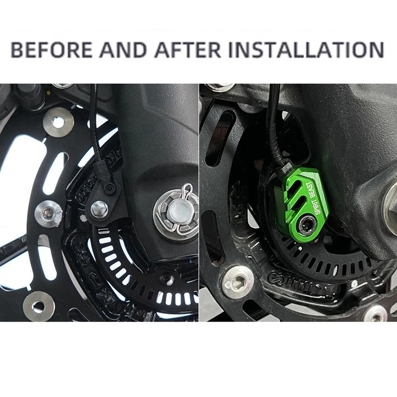 Motorcycle Sensor Guard Cover ABS Sensor Front and Rear Wheel Brake ABS Sensor Protector Accessories for Kawasaki Ninja 400 z400