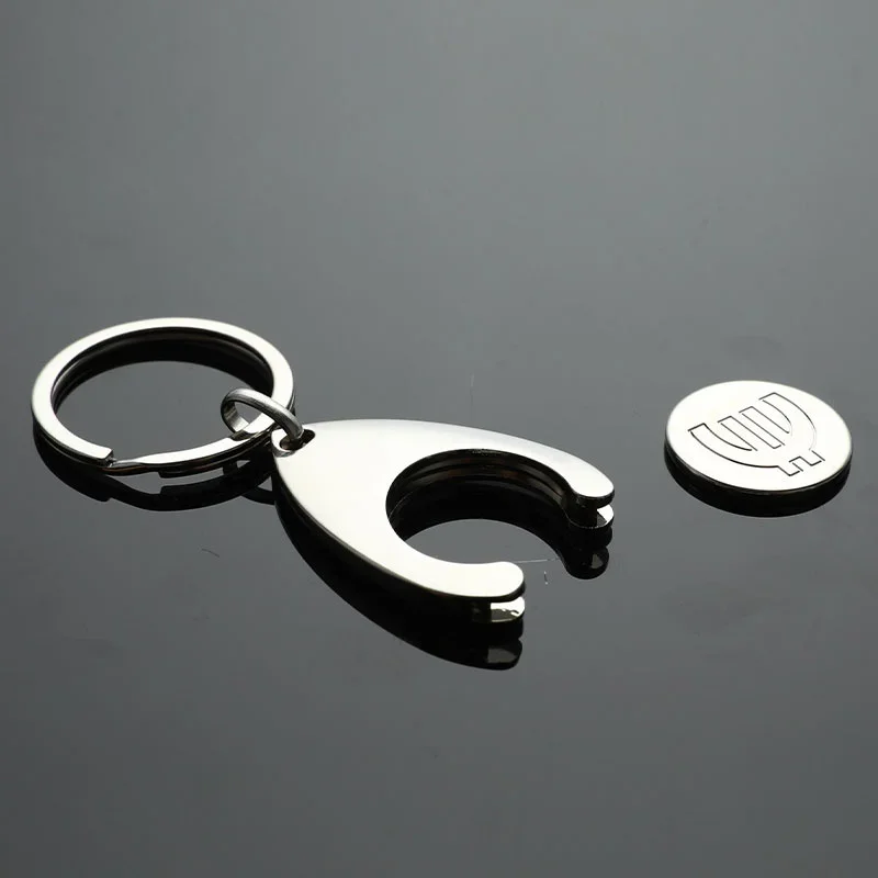 Creative Keychain Dollar Euro Coin Key Chain Zinc Alloy Electroplating Process Key Ring Handbag Backpack Pendant Pendant image 2