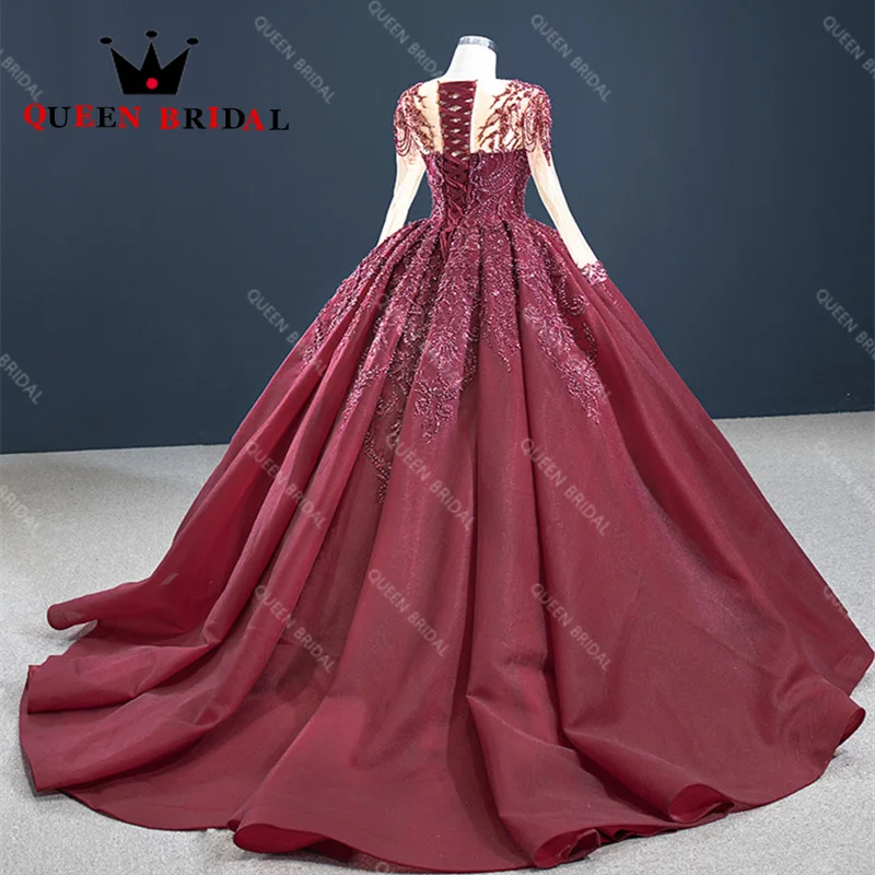 Elegant Exquisite Beading Evening Dress 2023 New Sweetheart Long Sleeve Formal Ball Gowns Robes De Soirée Custom ZX31