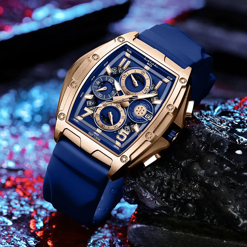 LIGE Fashion Men Watches Military Sports Business Quartz Wristwatches Waterproof Calendar Luminous Man Watch Chronograph Clock