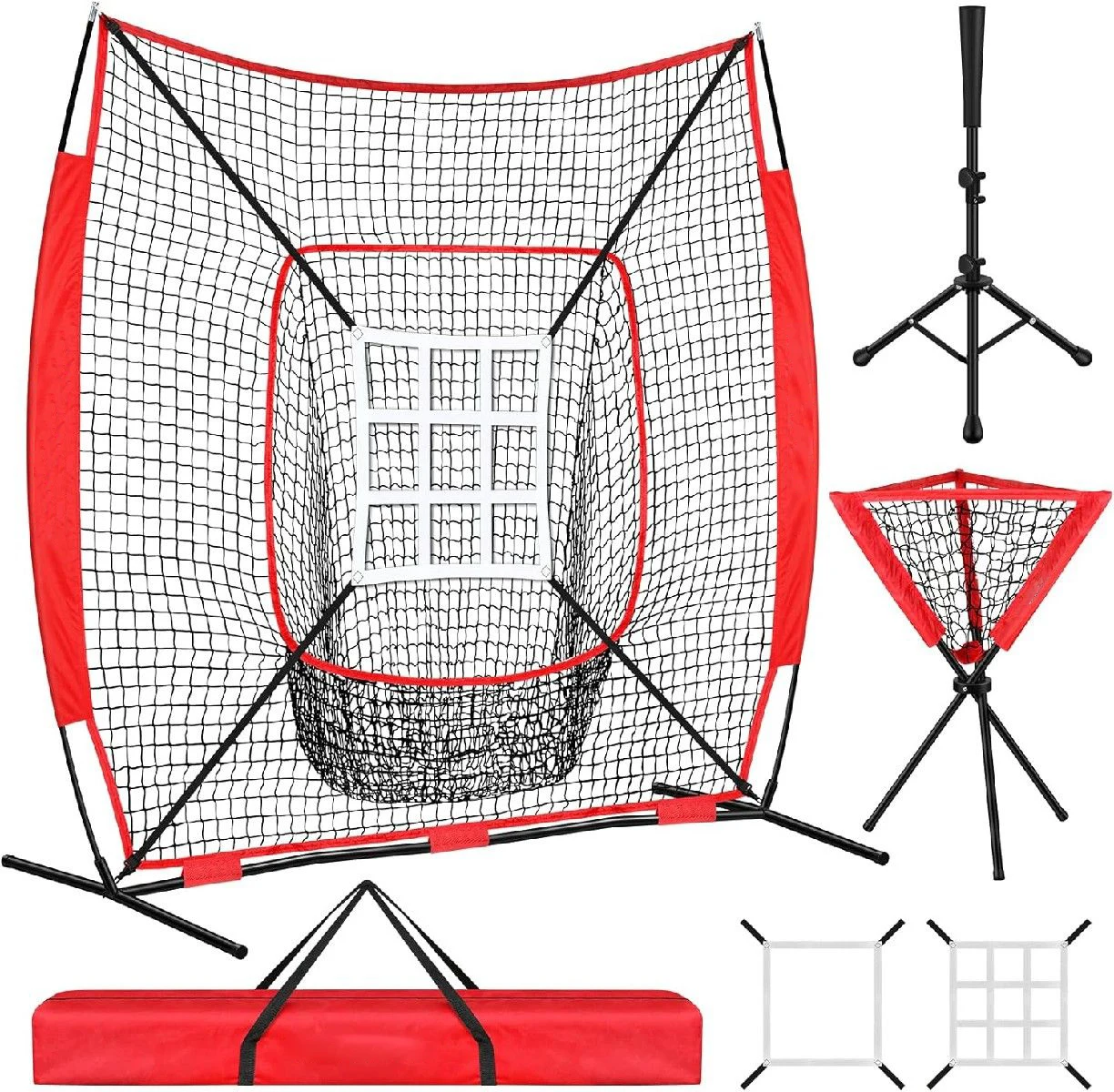 อุปกรณ์ฝึกซ้อมฟุตบอลกลางแจ้งแบบพกพา ตาข่ายซ้อมเบสบอล ซอฟต์บอล ตาข่ายซ้อมเตะฟุตบอลแบบพกพา รุ่น 2025