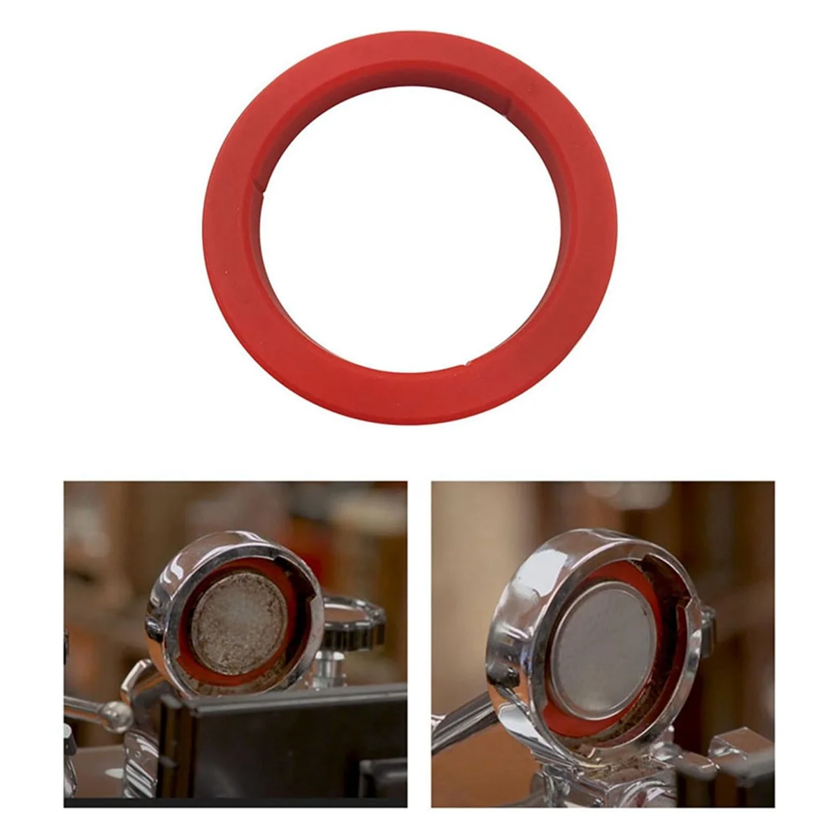 4Pcs Grouphead Gasket 8mm for E61 Espresso Coffee Machine - Red Silicone Ring Compatible for EXPOBAR E61/KEES/WEGA image 3