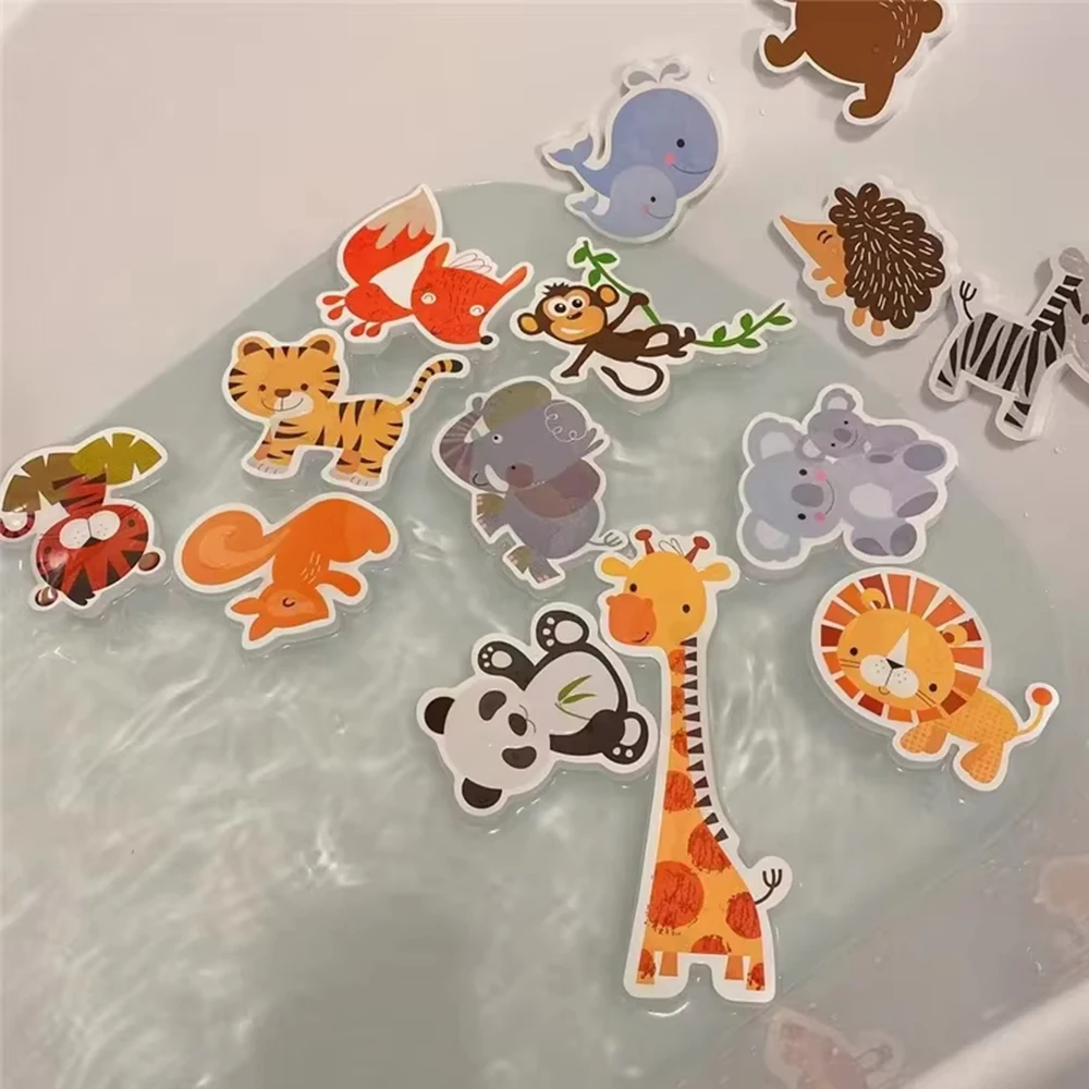 Juguetes de baño para bebé, juguete flotante cognitivo de animales, rompecabezas de espuma EVA, juguetes de baño para niños, juego de baño, juego de agua