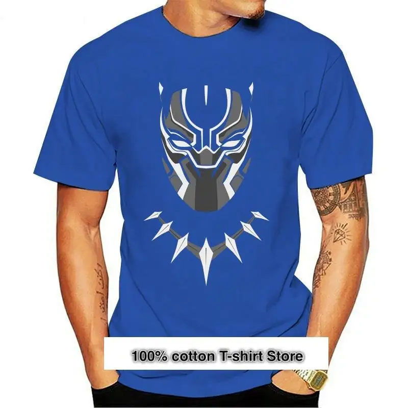 Camiseta de algodón con máscara de Wakanda, camiseta a medida de Pantera Negra, nueva