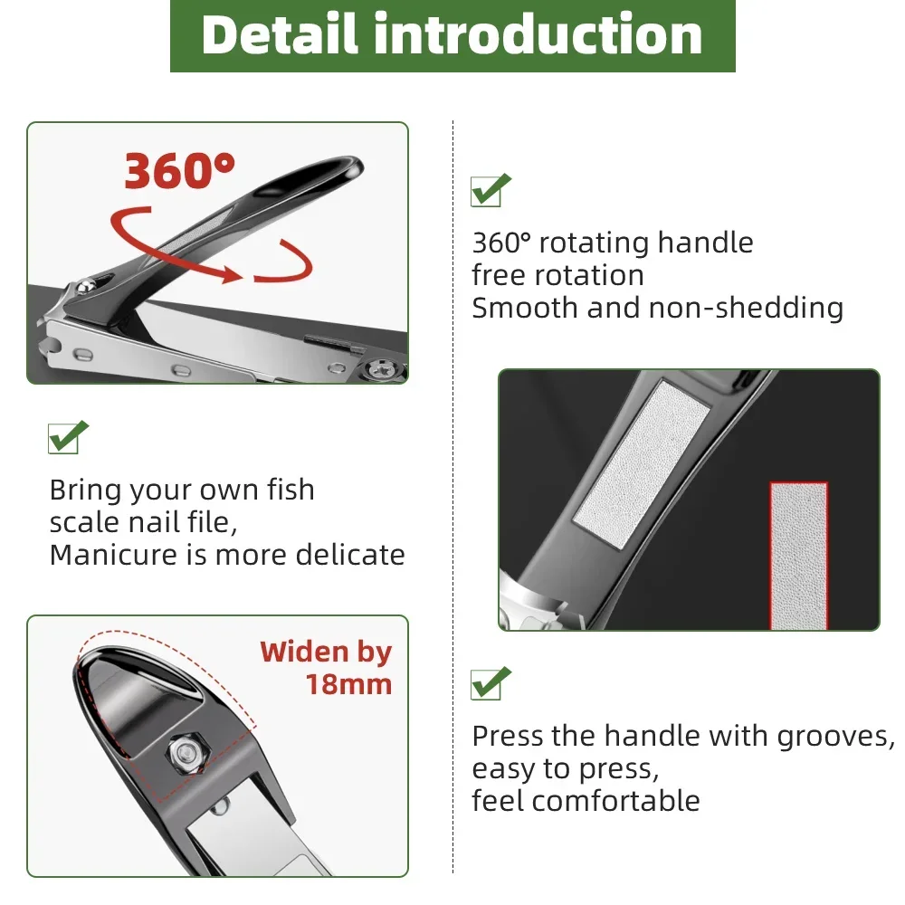 Tagliaunghie antispruzzo tagliaunghie in acciaio inossidabile tagliaunghie per unghie tagliaunghie Manicure strumenti per la cura personale