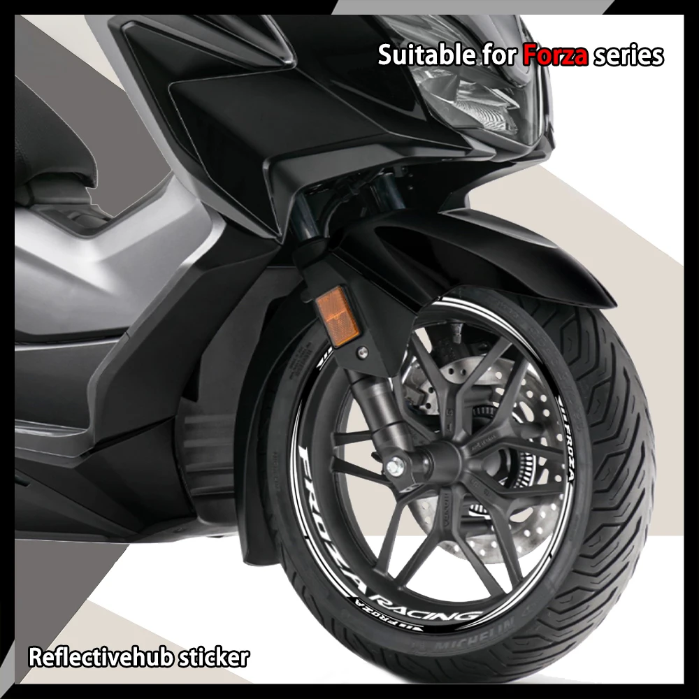 

For Forza 750 350 125 2023 Motorcycle Wheel Sticker Reflective Stripe Rim Decal 14/15/17Inch Hub Tape Accessori Waterproof