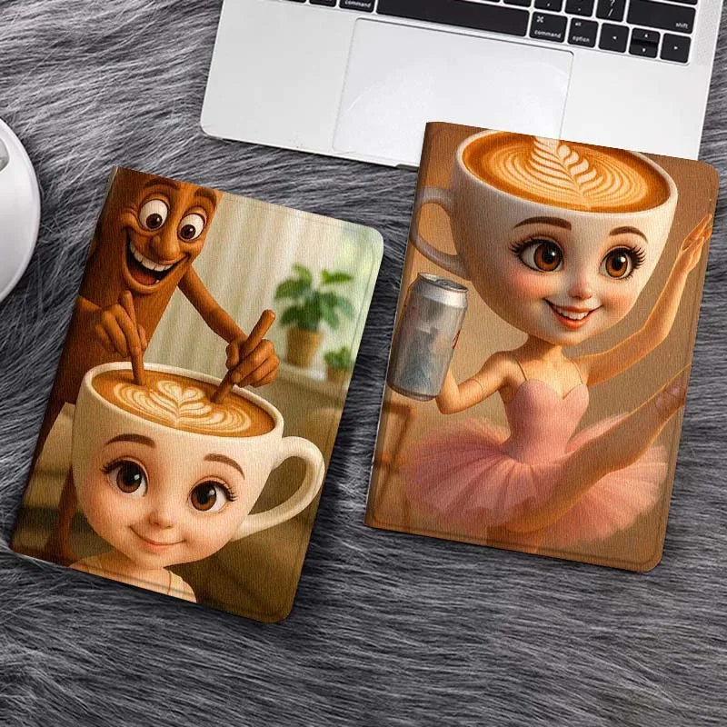 

Милый чехол для планшета с рисунком балерины в костюме для кофе-бара, подарок для Huawei MediaPad T5 T10s M6 M5Lite SE Honor Tab 5 6 7 V7 V8 X8a X9a Pro, мягкий чехол для планшета