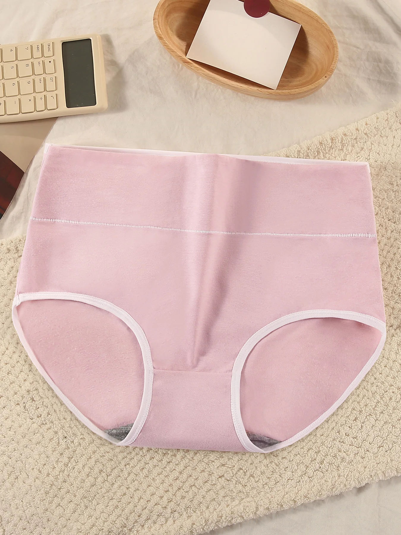 3pcs Pure Cotton High Waist Briefs Women Solid Basic Type Panties Girls Comfort… - Image 2