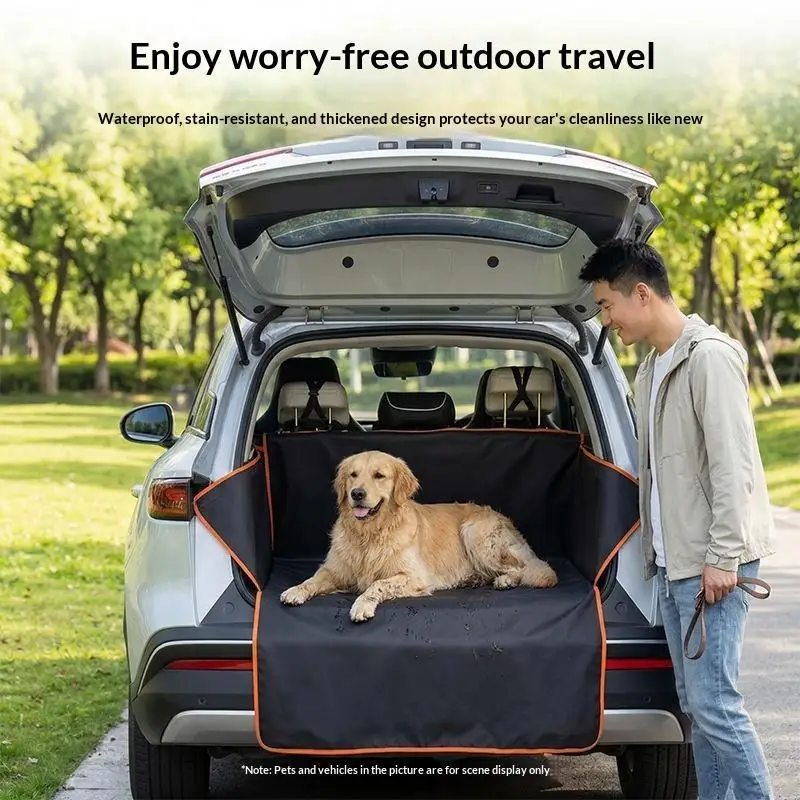 Tear Resistant Car Trunk Mat Waterproof Scratch Resistant Pet Friendly SUV Cargo Liner Perfect for Dog Carrying Road Trips