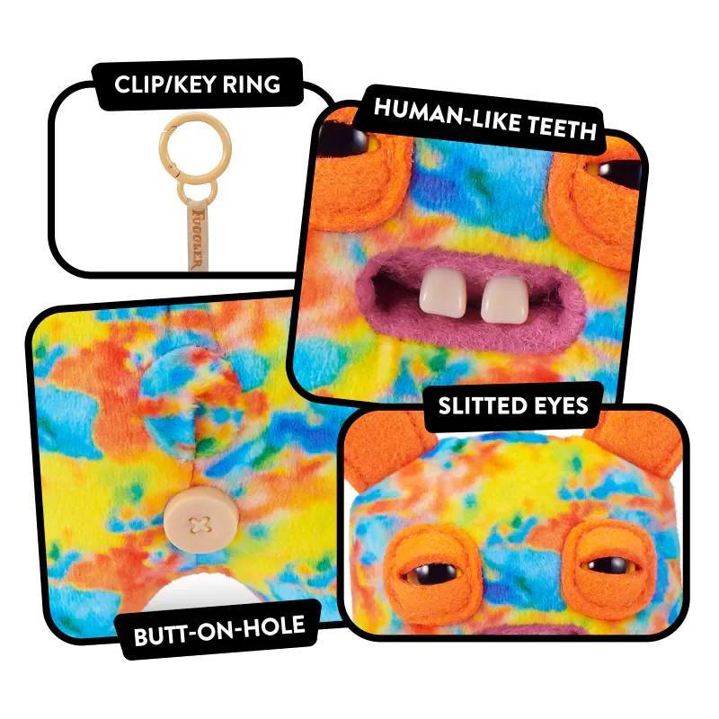 Original Fuggler Plüsch-Schlüsselanhänger, süßes Rabid-Kaninchen, nerviger Alien, alter Zahn, Oogah, Boogah, Zähne, Monster, Stuffer, Spielzeug, Geschenke, Kinder