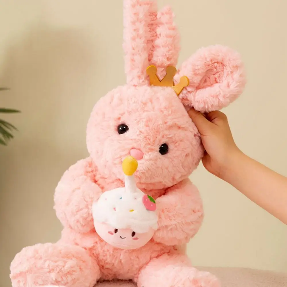 Kawaii può cantare torta orso peluche animali di peluche torta morbida coniglio bambola di pezza marrone/rosa carino compleanno orso peluche per bambini