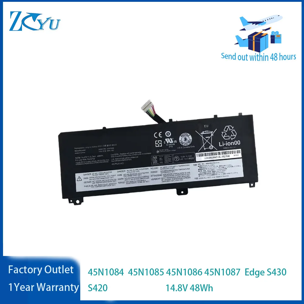 

45N1084 45N1085 45N1086 45N1087 Аккумулятор для ноутбука Lenovo ThinkPad Edge S430 S420 14,8 В 48 Втч