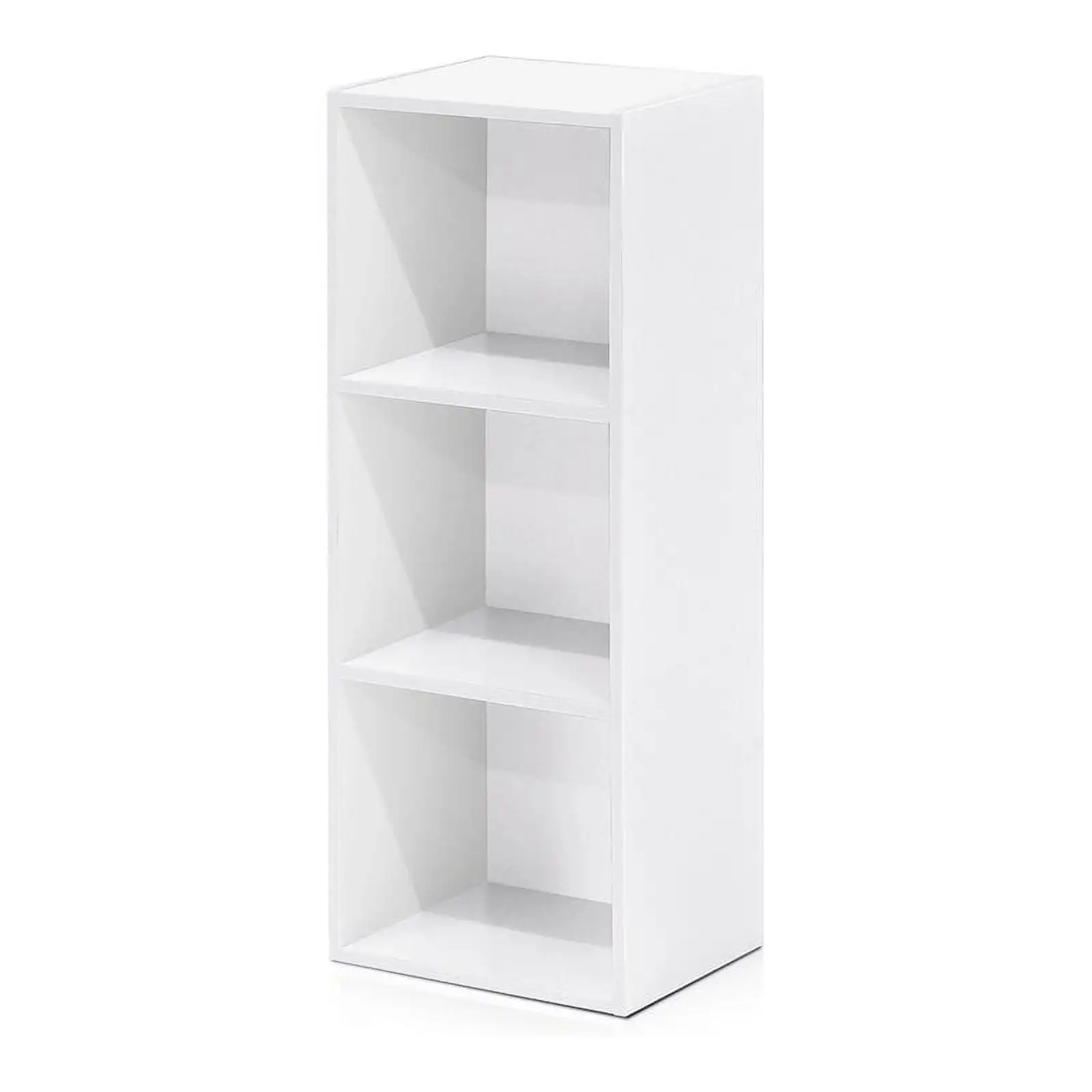 11003WH 3 - Tier Open Shelf Bookcase, White Color - 12