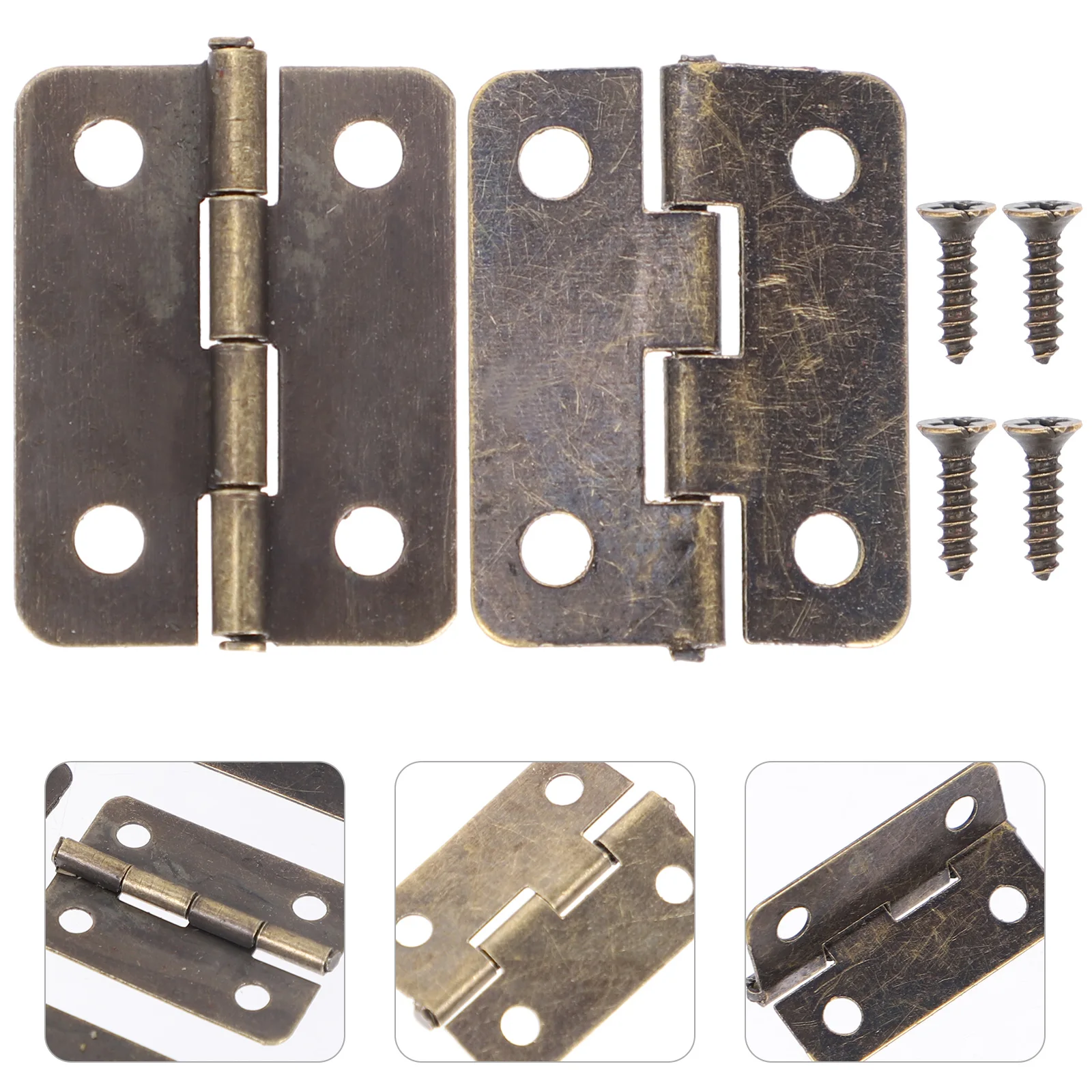 

20 Pcs Hinges 1inch Small Iron for Jewelry Box Chest Wooden Boxes Small Hinges For Wooden Hardware Connectors