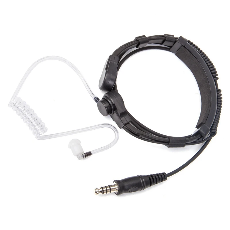 Plugue resistente telescópico do NATO do fone de ouvido da vibração da garganta para o rádio do walkie talkie