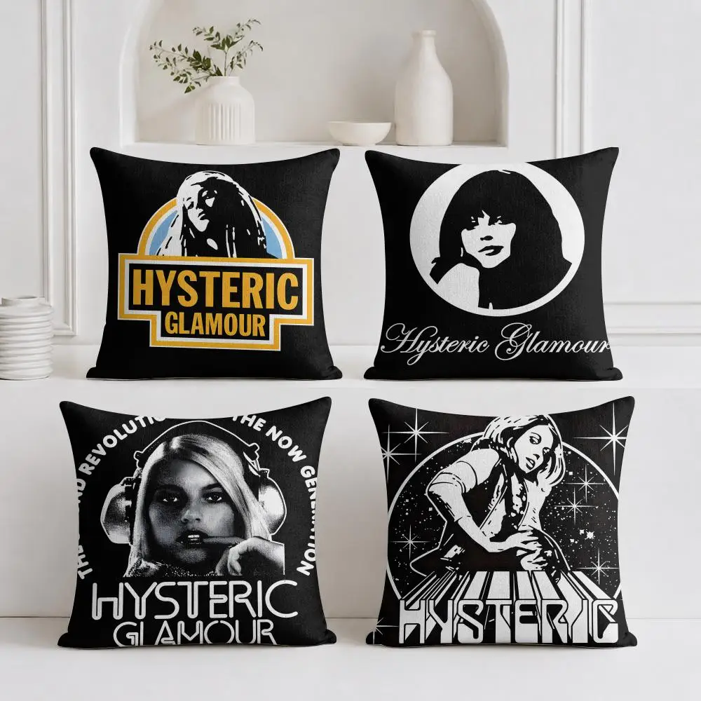 H-HystericS G-Glamour Cushion Cover Organic Linen Square Pillow Case Durable Non-Allergenic And Kind To Skin