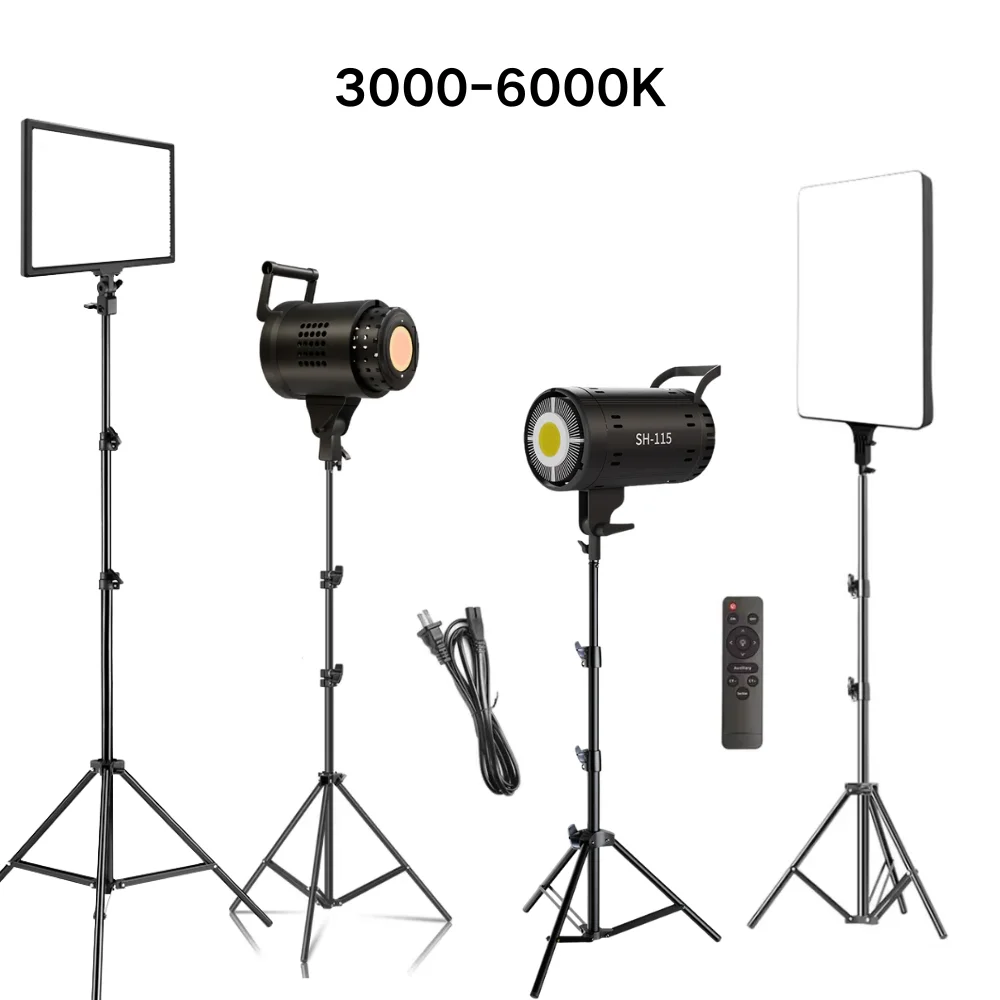 

Various Video Lights LED Photography Selfie Dimmable Panel Lights Photography Studio Live Fill Three Colors Tripod 3000-6000K