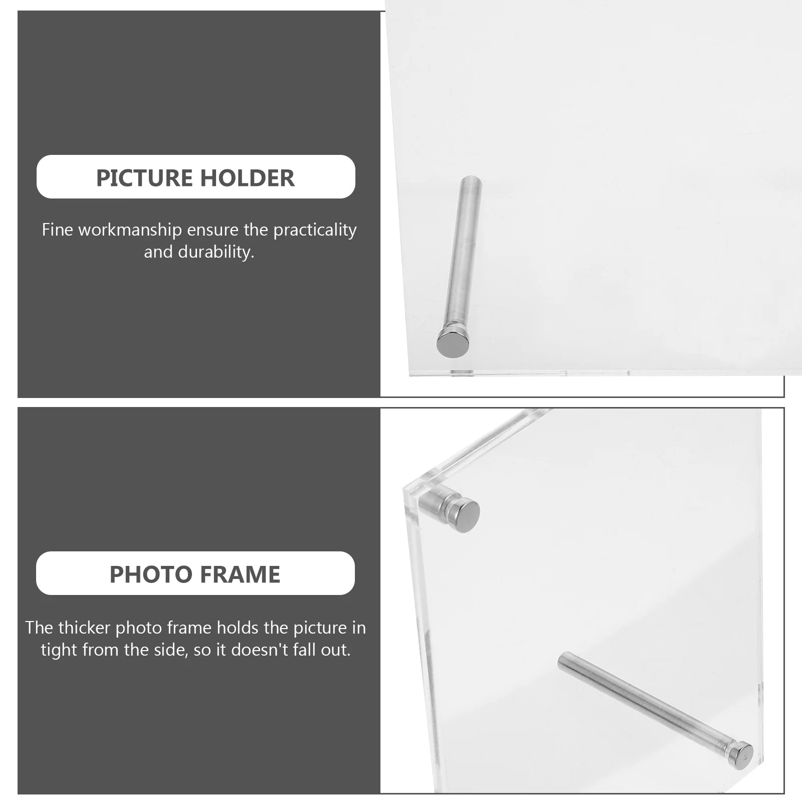 

1pc Acrylic Certificate Display Frame Transparent Design For Photo Medal Document Indoor Desktop Decor Simple Practical Picture