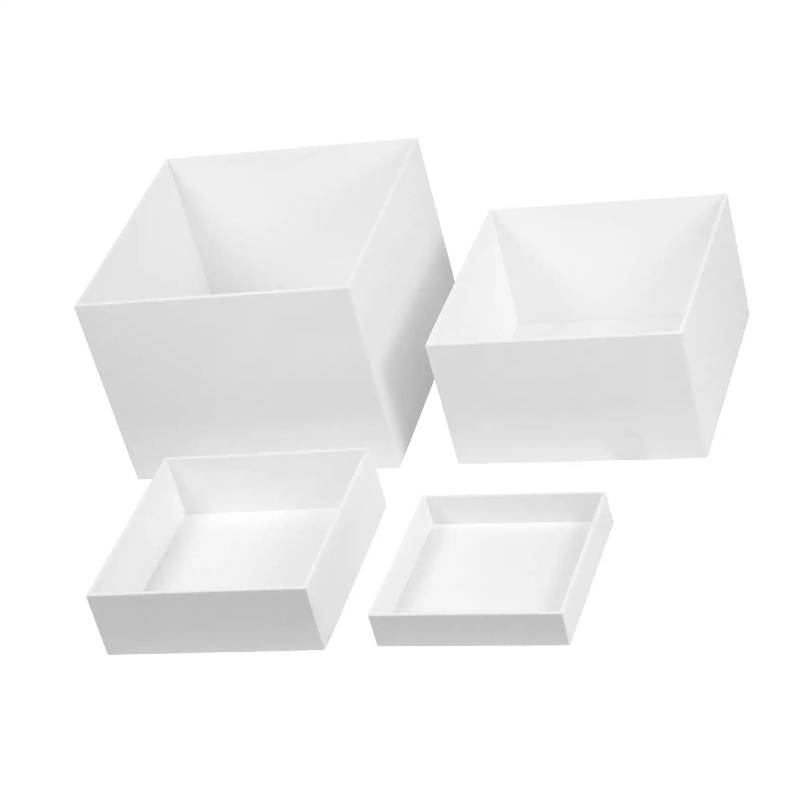

4Pcs Buffet Riser Food Riser Space Saving White Stackable with Hollow bottoms