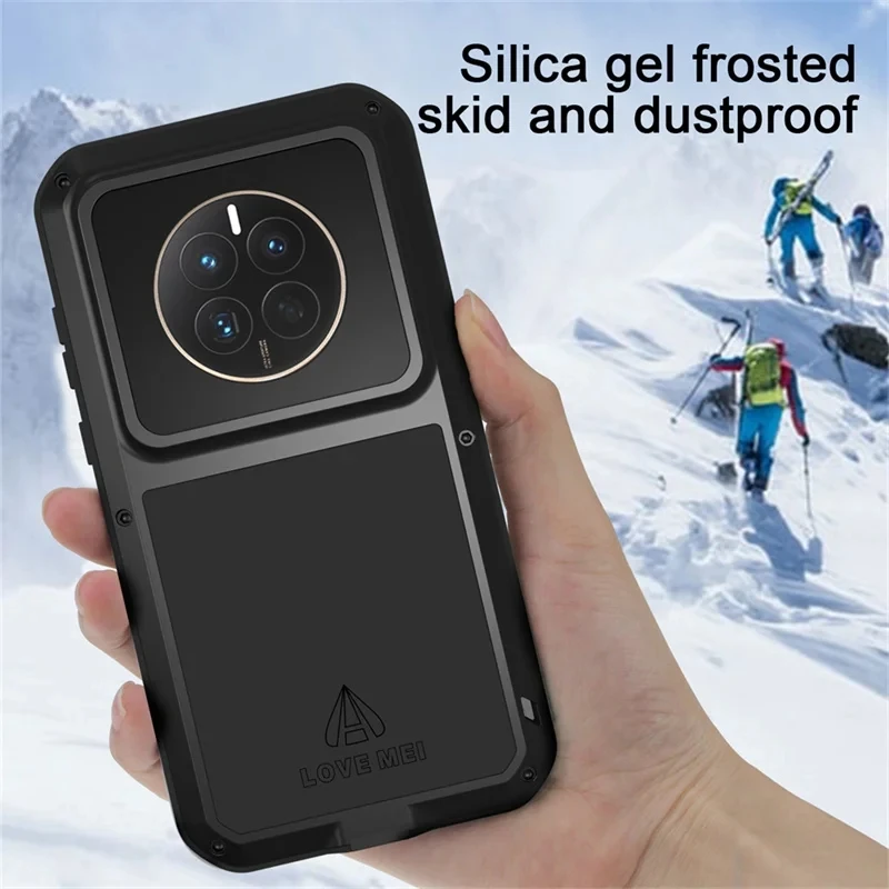 Fashion Love Mei Phone Case Silicone Military Grade Metal Protective Cover Shockproof and Dustproof for Huawei P60 P60pro P60art