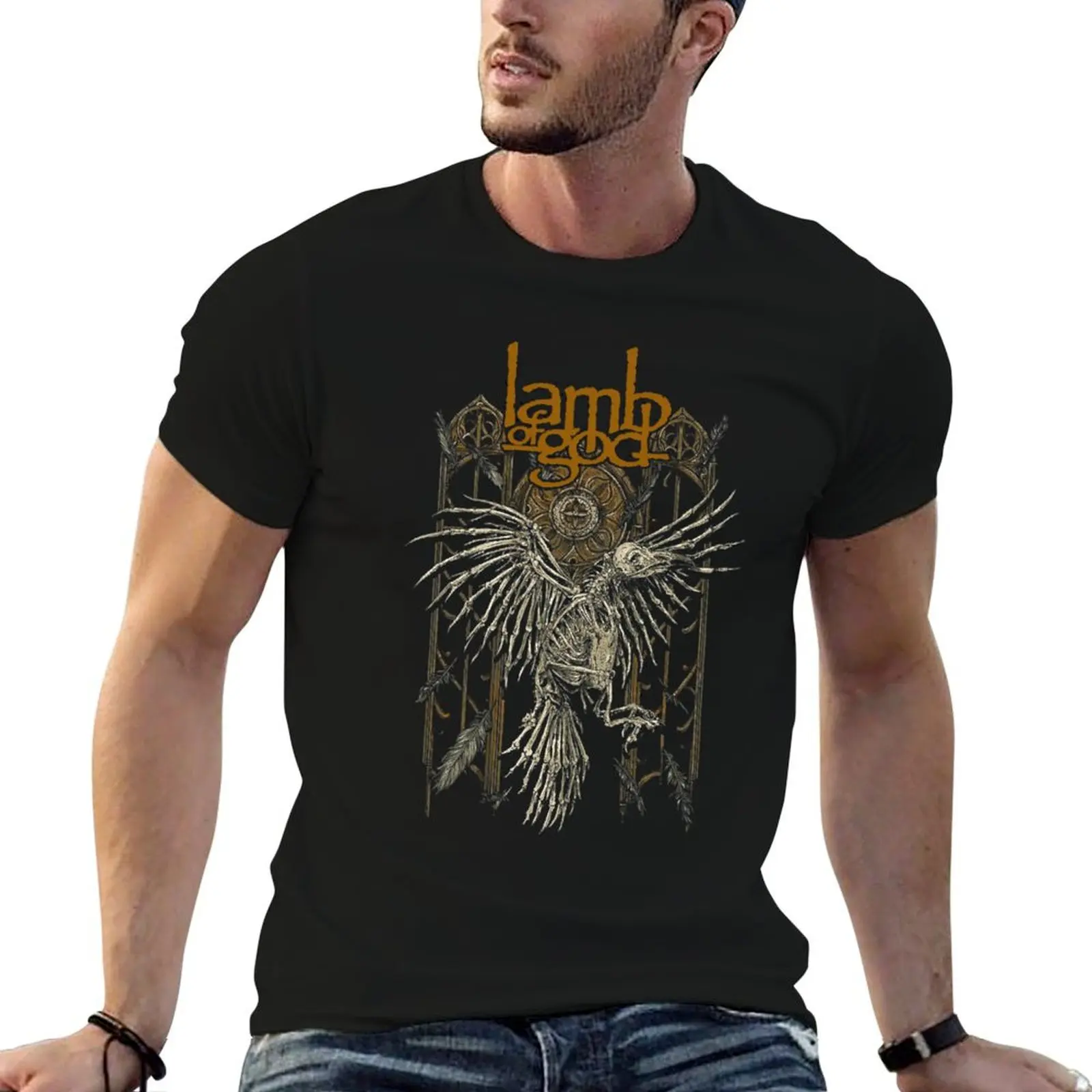 

Lamb Of God T-Shirt cotton tshirt 100% printed t shirts for man T-Shirt