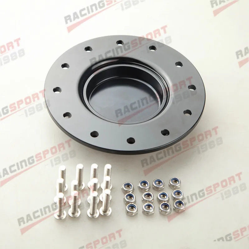 

Billet Aluminum Fuel Cell Filler Cap 12 Bolt For RCI Fuel Cells 4" OD Silver/ Black