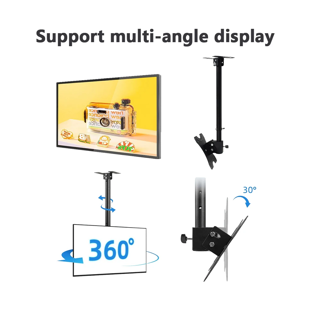 Wewnętrzny wiszący ekran LCD 4K do ściany wideo, cyfrowe menu, wyświetlacz 24/7, ekspozycja reklamowa w centrum handlowym, 55-calowy znak ścienny