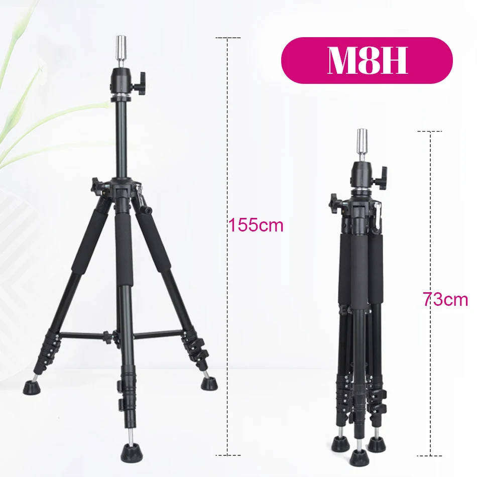 155Cm Mannequin Head Holder Tripod Stand For Hairdressers Salon Training Head Strong Adjustable Wig Stand Tripod For Wig Making image 3