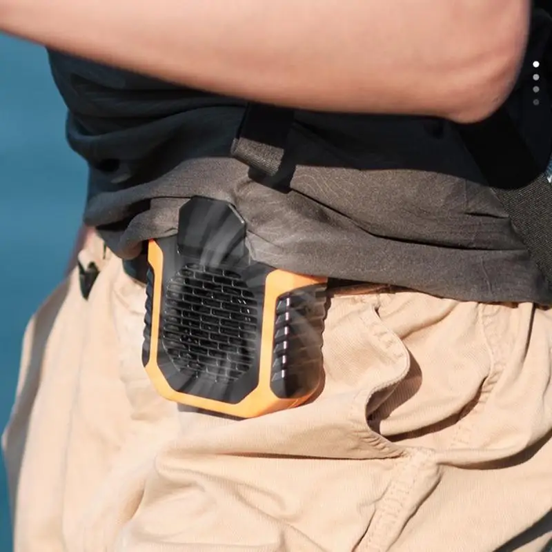 R9CD محمولة شخصية معلقة مروحة الخصر 6000mah 3 تروس مكيف الهواء باليد