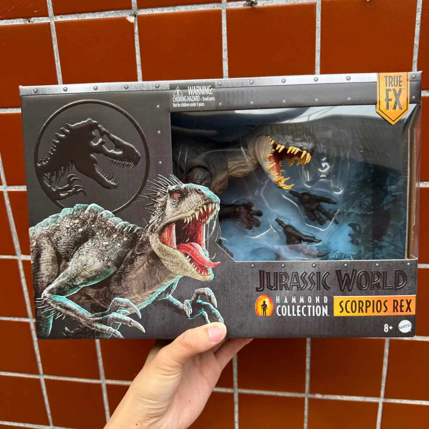 Figura de Acción de Dinosaurio Scorpion Rex de la Colección Hammond de Jurassic World de Mattel, Modelo Móvil de Tiranosaurio del Campamento Cretácico, Juguete de Regalo