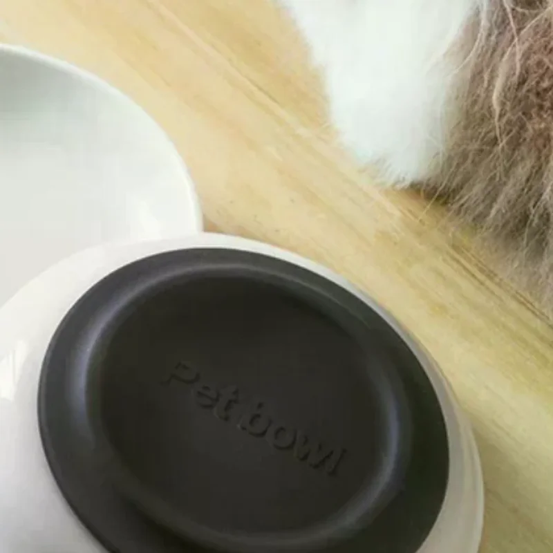Ceramic Cat Plates With Silicone Anti Slip Pad Pet Cat Snack Bowl Cute Kitten Food Bowl Pet Kitten Water Bowl Pet Supplies