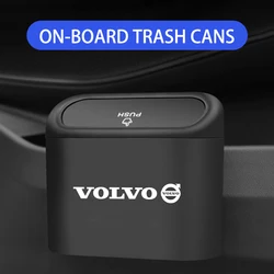 Car Interior Storage Case Trash Bin Push Can Mini Tray Dustbin Garbage Box For Volvo Xc60 Xc90 V40 V60 S60 V50 V90 S80 C40 V70