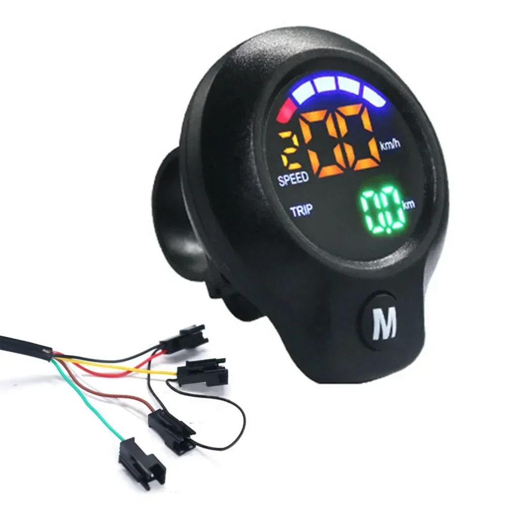 1pc Ebike Display Electric Vehicle Electric Scooter Display Digital Lcd Handle Bicycle Speed ​​Mileage Round Color Screen