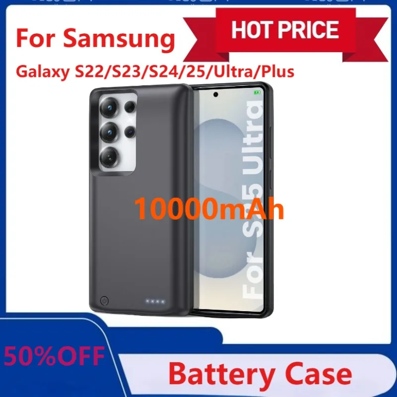 

Power Case 10000mAh for Samsung Galaxy S22/S23/S24/25 Ultra S23 S24 S25 Plus Battery Charger Case Charging Portable Power Bank