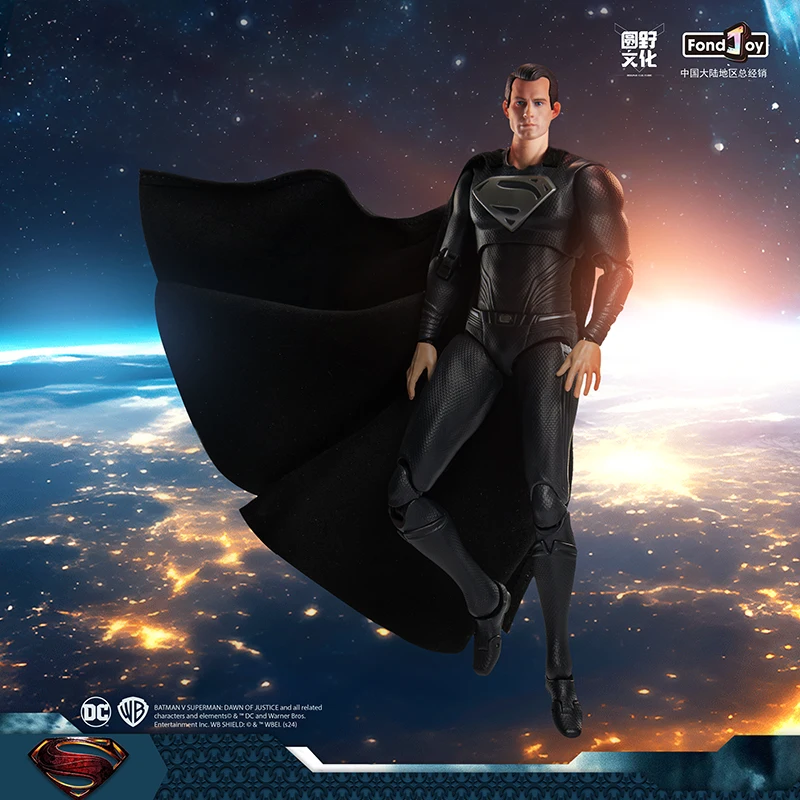 

Fondjoy Black Superman Figures 1/9 DC Zack Snyder'S Justice League Action Figures Super Man PVC Model Doll Joint Movable Toy