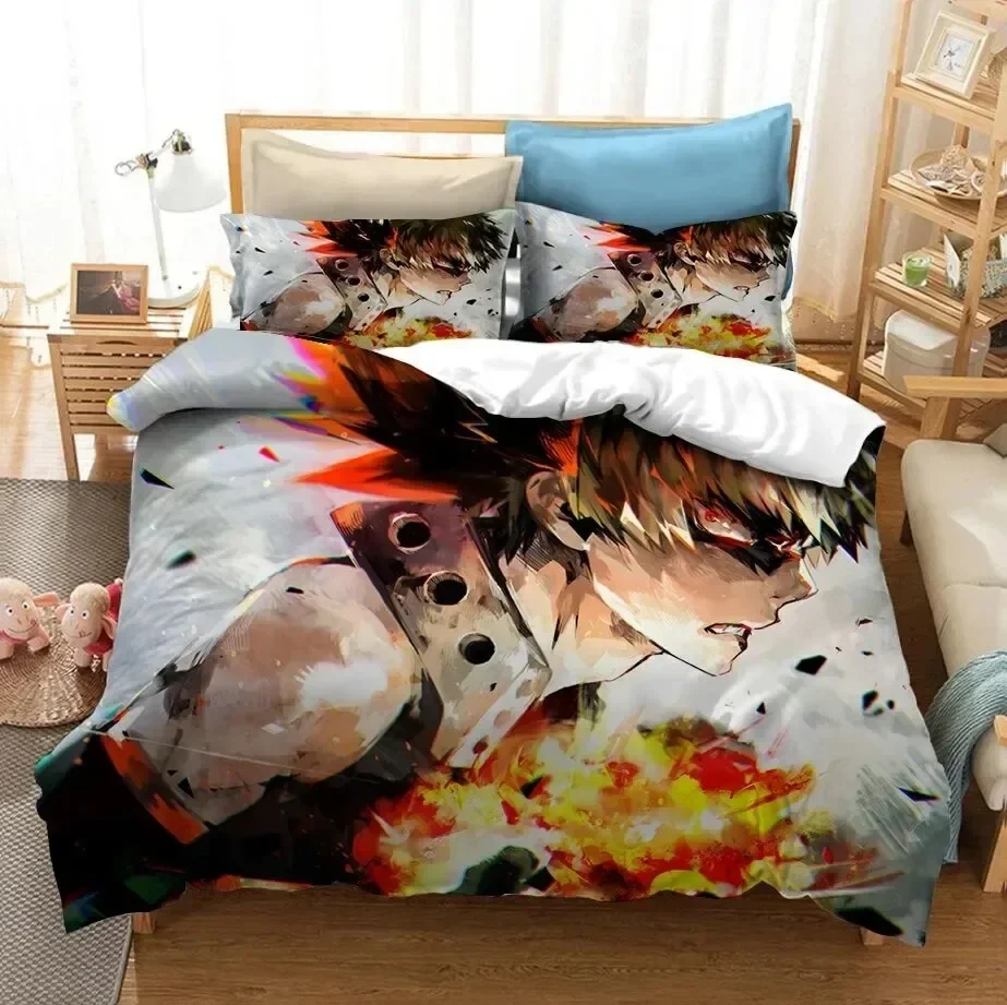 

3D Print My Hero Academia Shoto Todoroki Bedding Set Quilt Cover Pillowcase Comforter King Queen Size Duvet Cover Bed Set