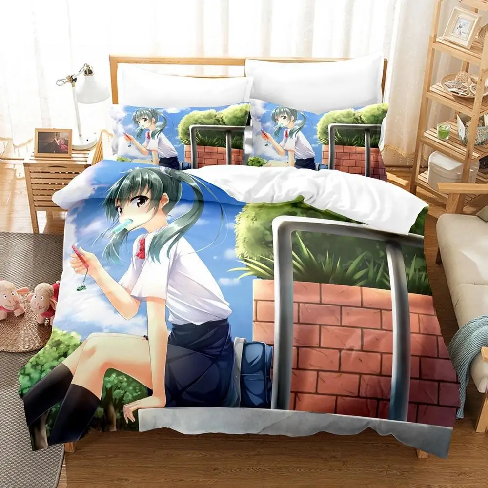 New 3D Kawaii Anime Zuikaku (Kancolle) Bedding Set Single Twin Full Queen King Size Bed Set Adult Kid Bedroom Duvet cover Sets