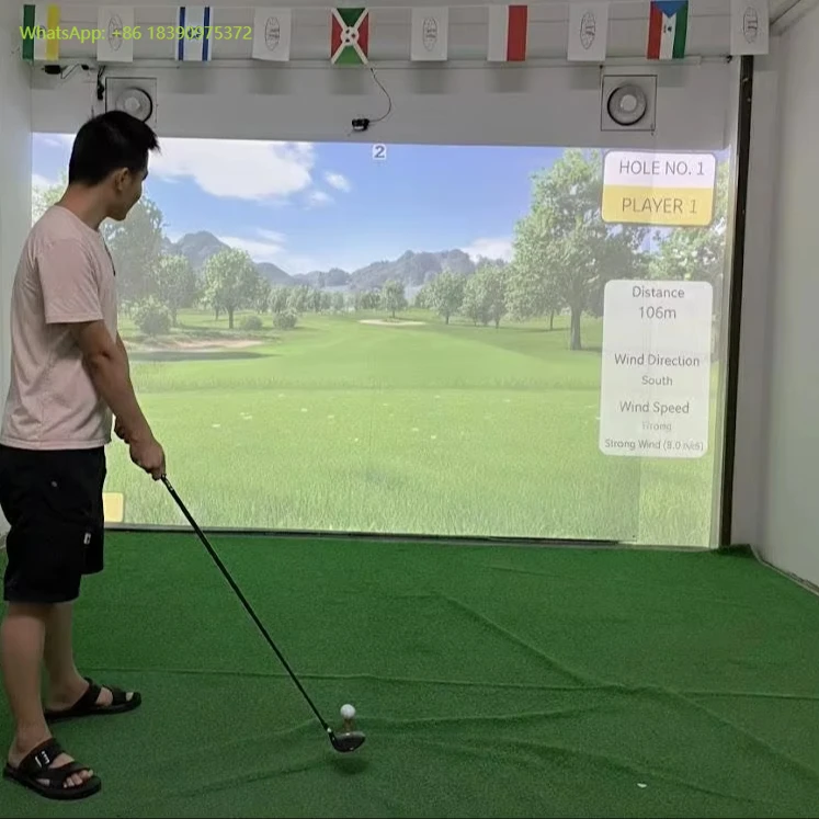 

New Arrival AI-Powered Indoor Golf Simulator Lach Motor System for Residential Training