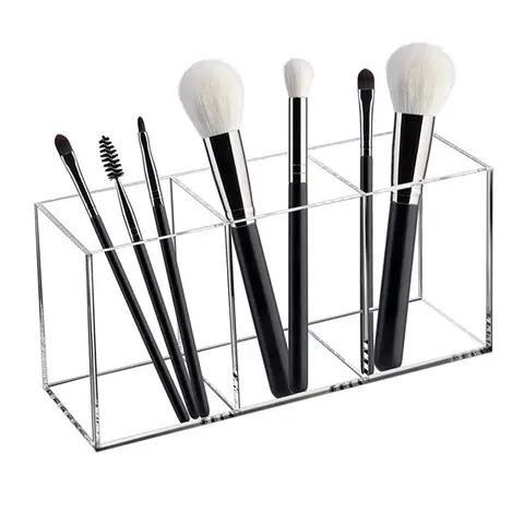Transparent lipstick Cosmetic Makeup Acrylic Makeup Brush Tool Storage Box Case Make-up Brush Holder Table Organizer Makeup Tool
